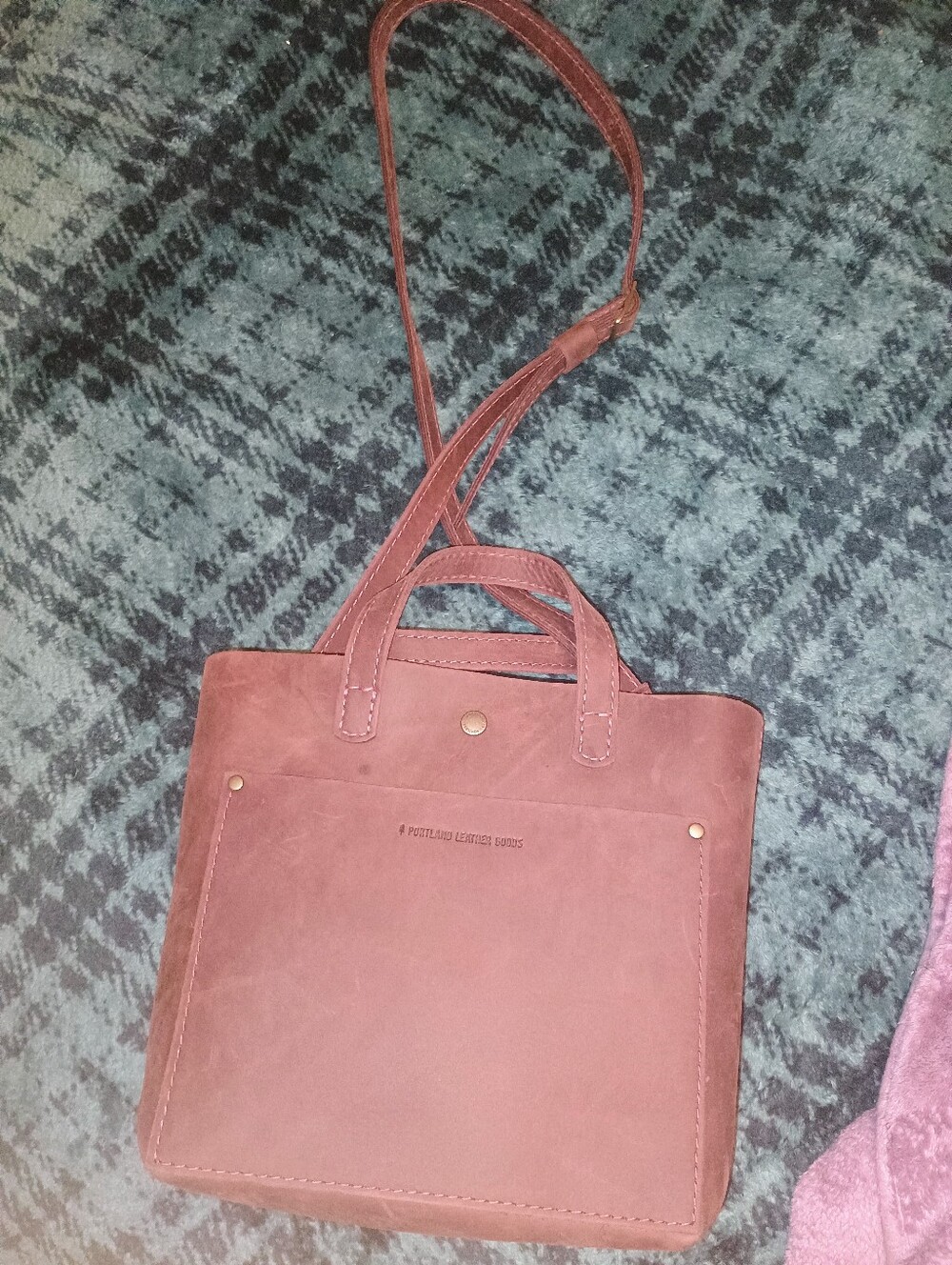 Portland Leather Mini Crossbody Tote